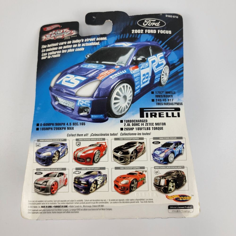 NEW Hot Wheels Hot Tunerz 2002 Ford Focus Blue NIB - Picture 2 of 4